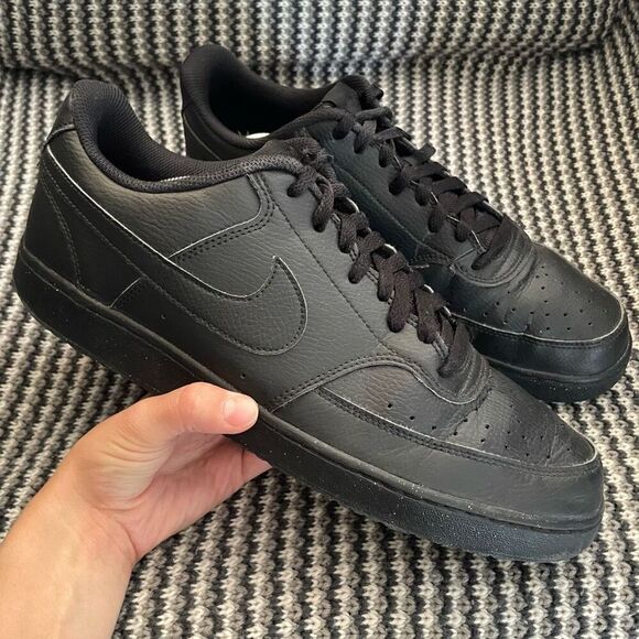 Nike Court Vision Low Next Nature triple black men’s shoe size 13 - Picture 1 of 10